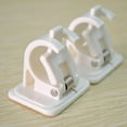 thumbnail image 1 of 2 Pcs Self Adhesive Hooks Rod Bracket Pole Drapery Hook Holders, Home Wardrobe Accessories for Bath Room Living Room Bedroom Kitchen, 1 of 7