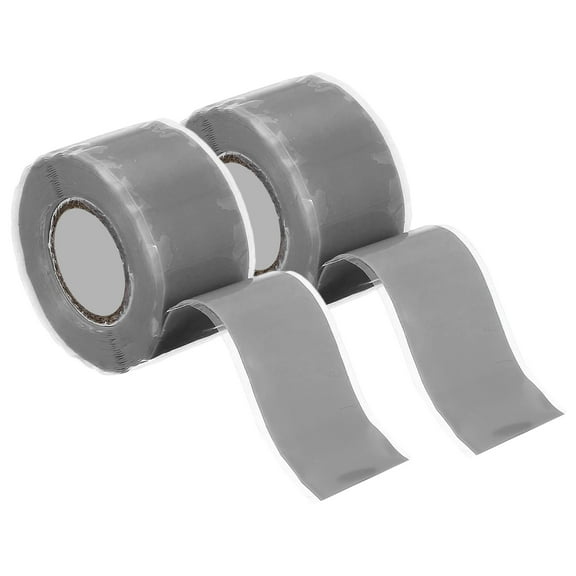 2 Pcs Self Fusing Silicone Tape, 1" x 10ft Silicone Sealing Tape Plumbing Pipe Repair Tape for Handles Plumb Hose Pipe Leaks, Grey