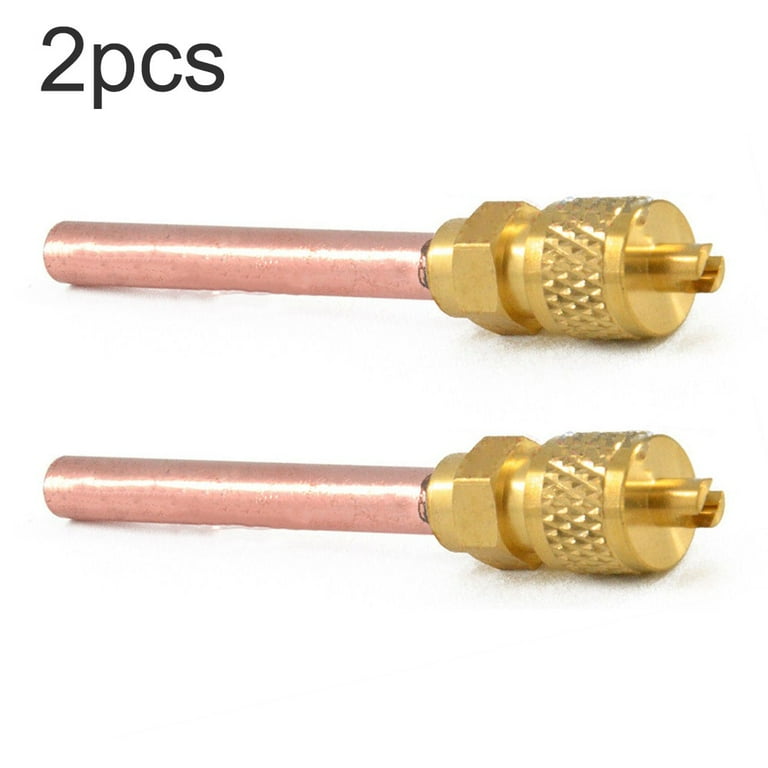 Schrader Core Valves 10-Pack - 1/4" SAE X 1/4" OD Flare, 2.75" Stem, Refrigeration Core HVAC Service Valves - Foto 6