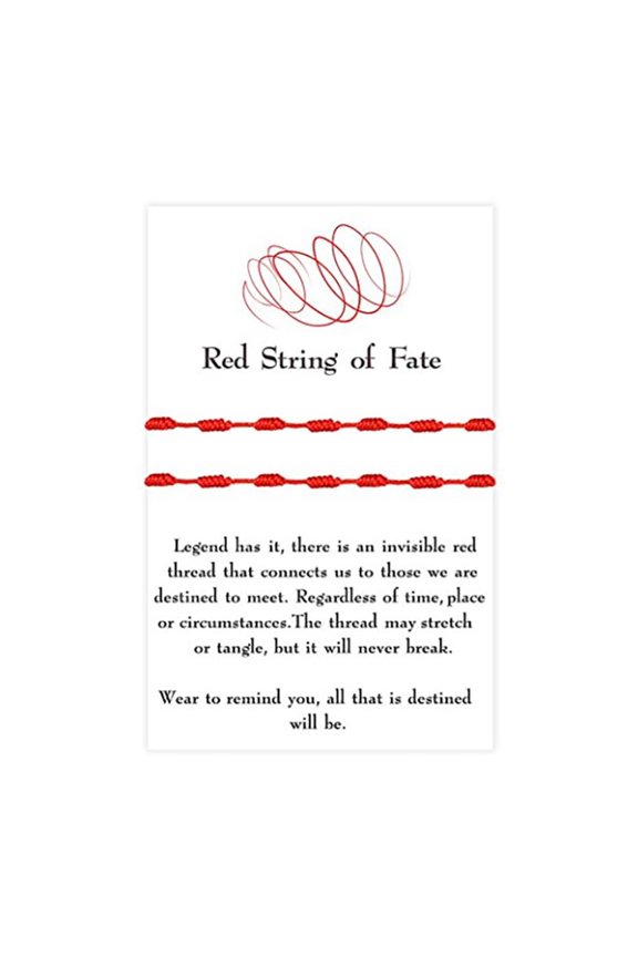 2 Pcs/Set 7 Knots Bracelet Red String Braided Bracelet for Protection for Good L