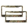 thumbnail image 1 of 2 Pcs Set Chickens Hens And Roosters License Plate Frame Country Animals Cock Car Front License Plate Frame Aluminum Metal 2 Hole for US Standard Vehicles for Women Men, 1 of 6