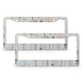 thumbnail image 1 of 2 Pcs Set Dandelion Flowers And Dragonflies License Plate Cover Black Wildflowers Floral Car License Plate Frame Metal 2 Hole for US And CA, 1 of 6
