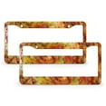 thumbnail image 1 of 2 Pcs Set Funny Food Pizza Realistic Print License Plate Cover Funny Realistic Food Customized Decor Car Tag Stainless Aluminum 2 Hole for Men/Women, 1 of 6
