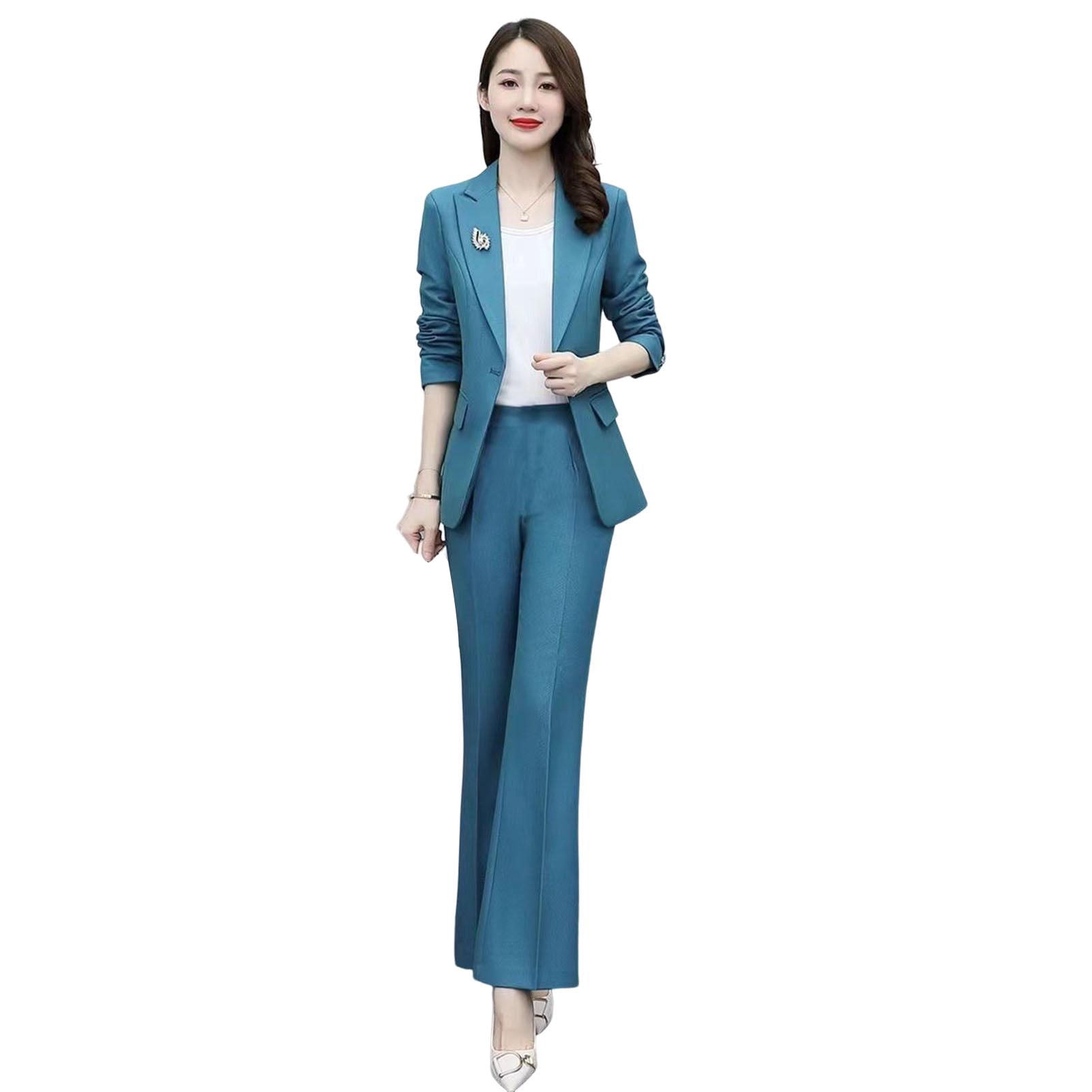Layered Formal Long Sleeve Scoop Neckline Pantsuit Cabernet main image 1