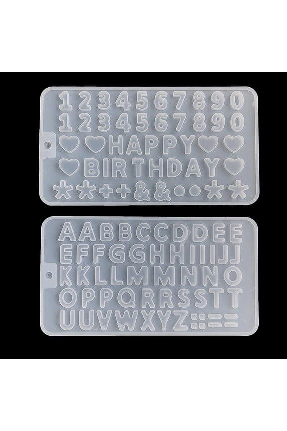 Silicone Mould DIY Crafts Polymer Clay UV Epoxy Mold Handmade English Letters Number Jewelry Pendant Keychain Resin Mold