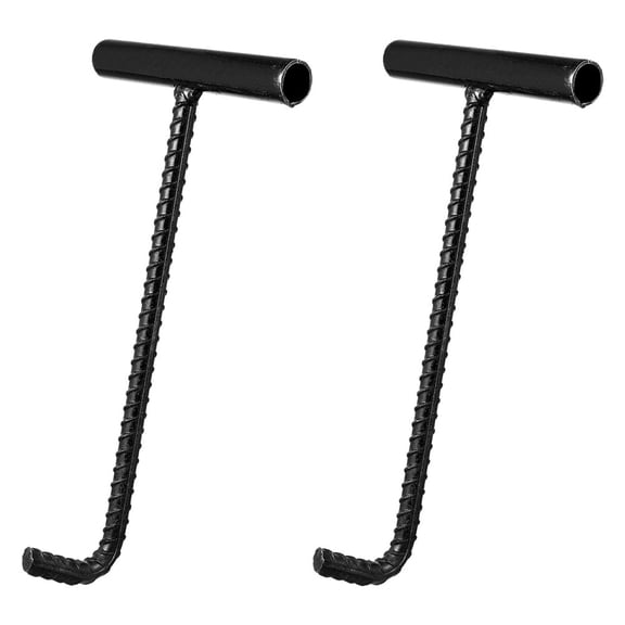 2 Pcs Sewer Hook Manhole Cover Lifting Tool Well Lifter Hooks Heavy Duty Bold Metal