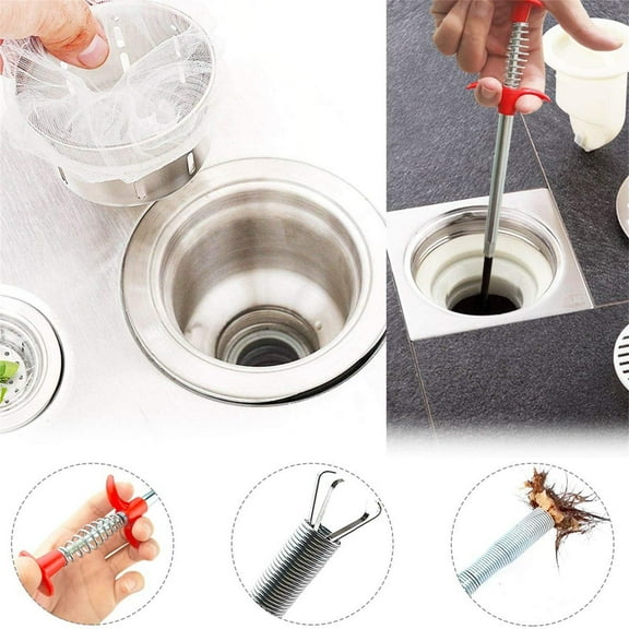 2 Pcs Sewer Unclogger Tool, Four Claw Drain Cleaner, for Toilet, Pipe, Drain, Sink