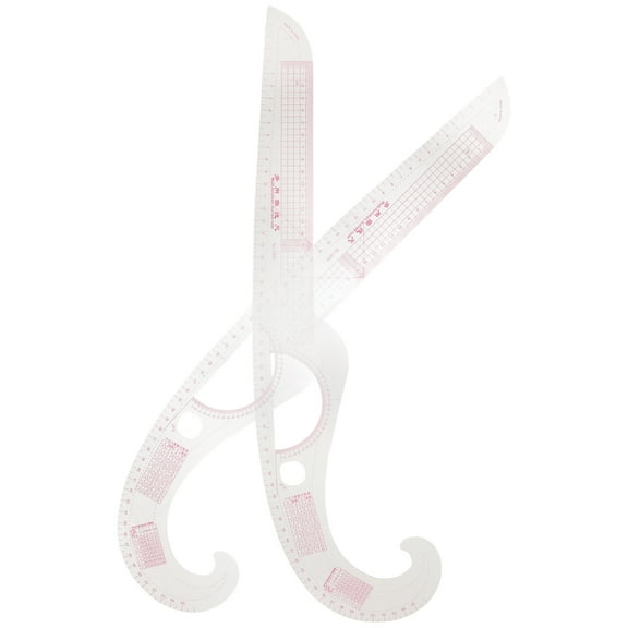 2-Piece Sewing Ruler Set for and Quilters, Plastic Measuring Tools for Fabric Crafting and Projects