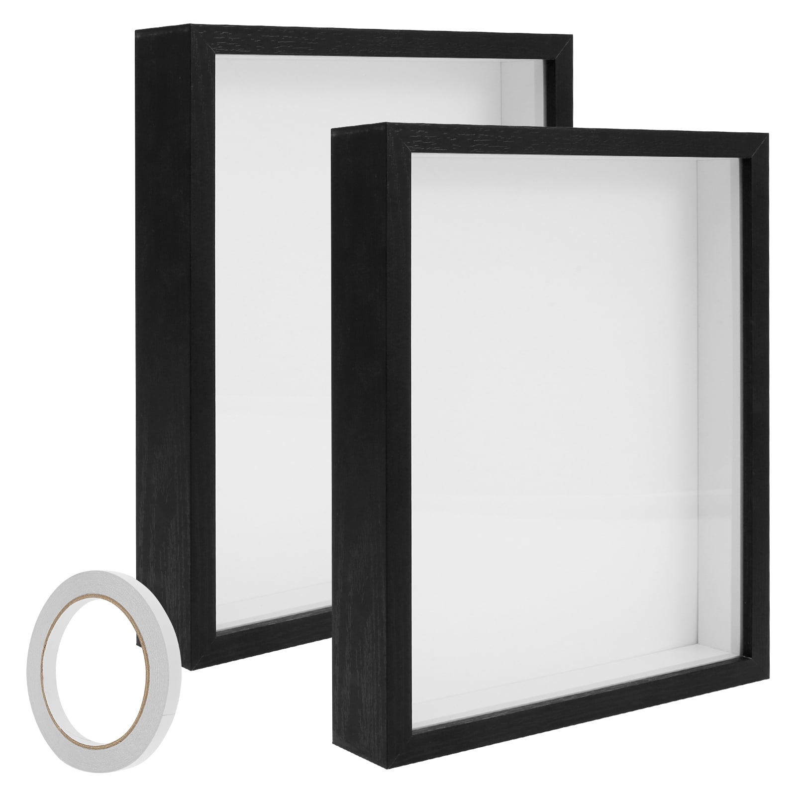 2 Pcs Shadow Box Frame Wood Shadow Box 3D Picture Frame 3 cm Inner ...