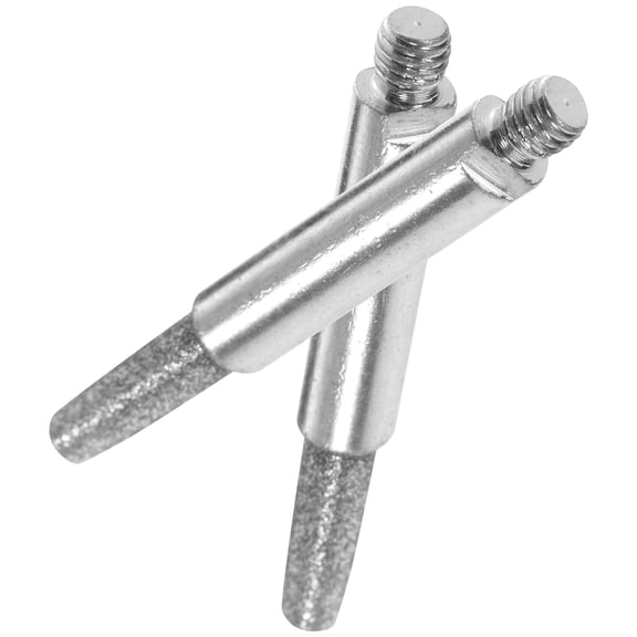 2 Pcs Sharpening Stones Chain Grinder Grinding Head Pointed Restoration Tool