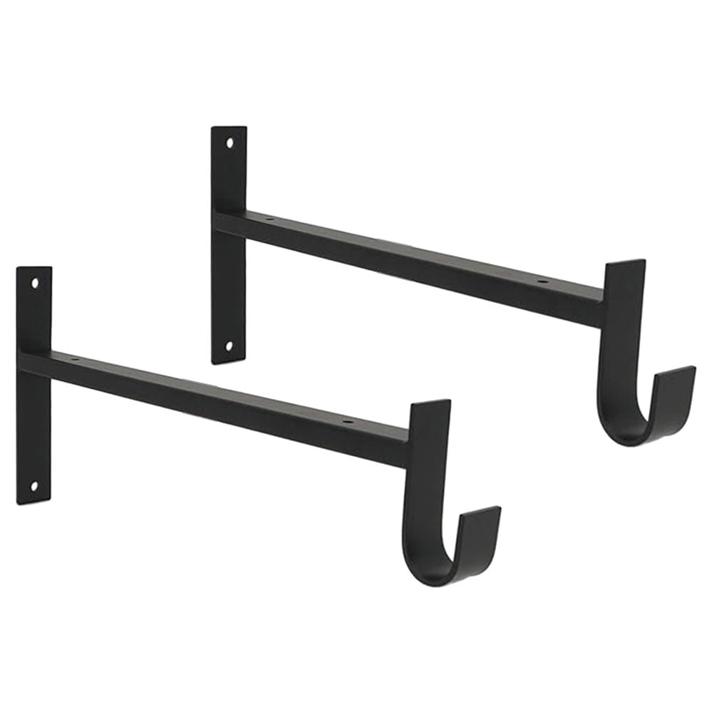 2 Pcs Shelf Bracket Heavy Duty Shelving Corner Stand Wall Brackets Hidden Floating Shelves with Hook Iron