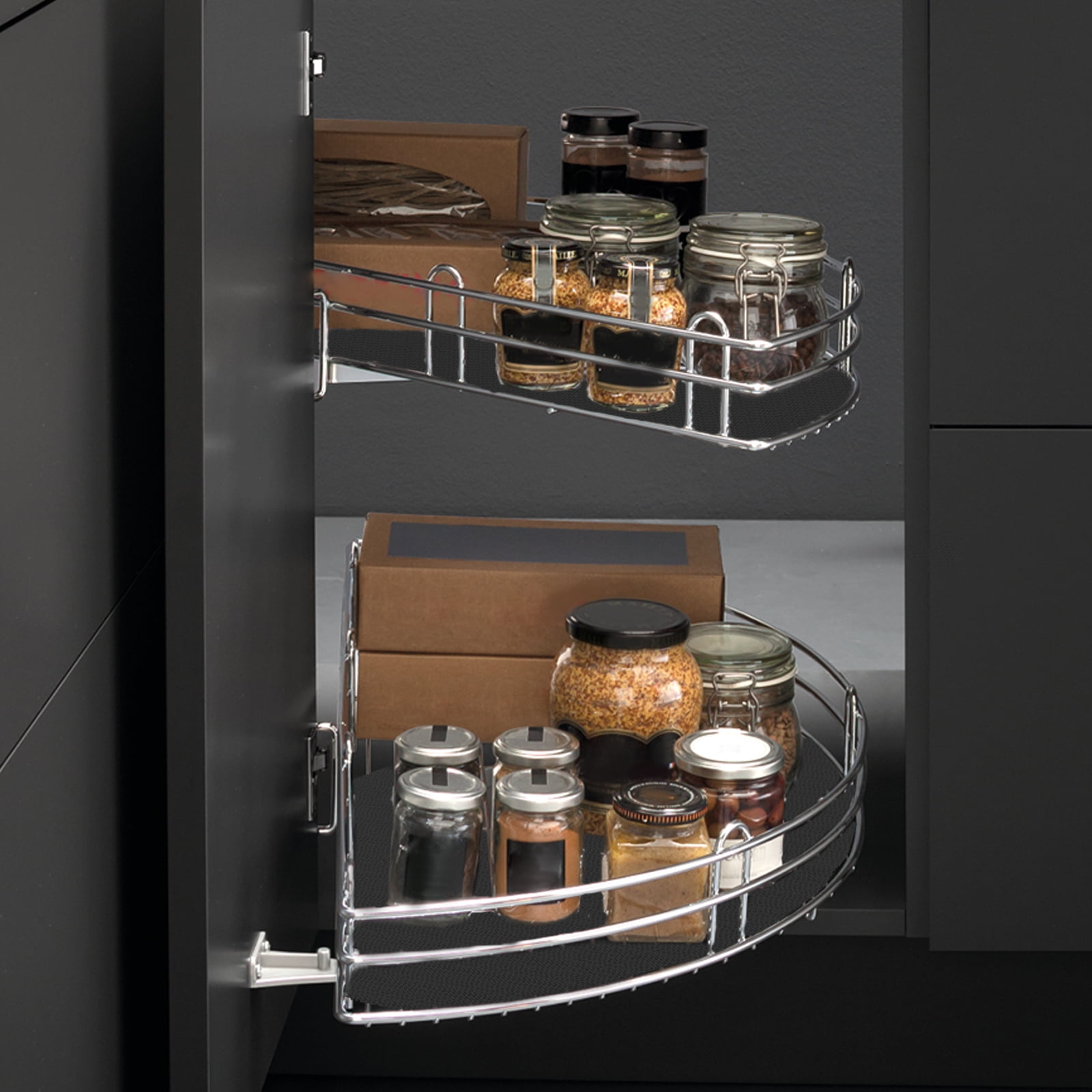 WochiTV EVA Shelf Liner Kitchen Drawer Liner, 30cmx200cm Non Adhesive Refrigerator Mats Waterproof Washable, Non-Slip Grip Plastic Liner For Cabinet, Cupboard, Shoe Rack, Closet, Cupboard, Grey