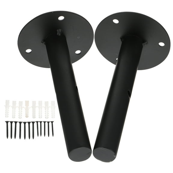 2 Pcs Shelves Brackets Iron Shelf Wrought Wall-mounted