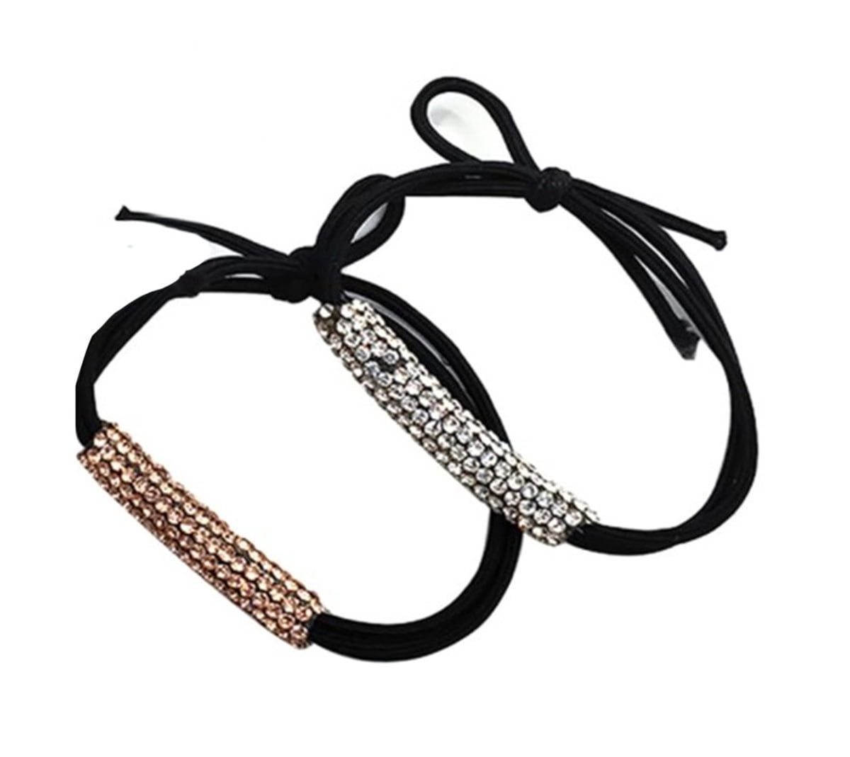 Hairtie, Rhinestone Hair accessory,elasticband Rhinestone Alloy Rubber Band - Elegant Elastic Hairties  main image 4