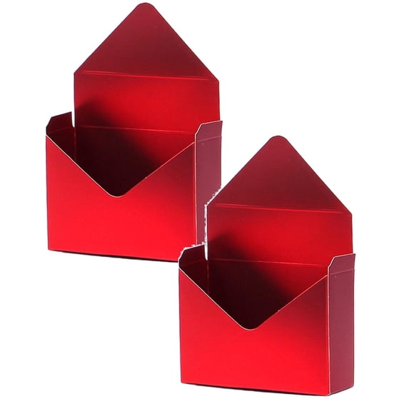 2 Pcs!! Shiogb Valentine Envelope Boxes,Bouquet Gift Box, Bouquet Envelope-Style Folding Handled Box, Perfect for Occasions Like Valentine's Day, Proposals, Weddings, Birthdays, G