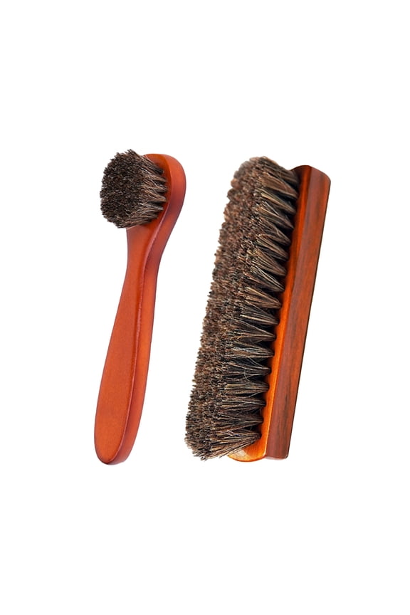 2 Pcs Shoe Brush, Shoe Cleaning Brush,Shoes Brushes Kit,Polish Dauber Applicators,Boots Care Brushes with Wooden Handle,Boots Care Brushes for Cleaning Leather Shoes,(2 PCS)