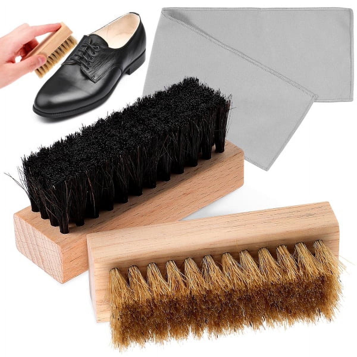 3 Pcs Polishing Brush Clean Boot Suede Couch Cleaner Shoe Shine Kit Wood  Horse Hair - AliExpress