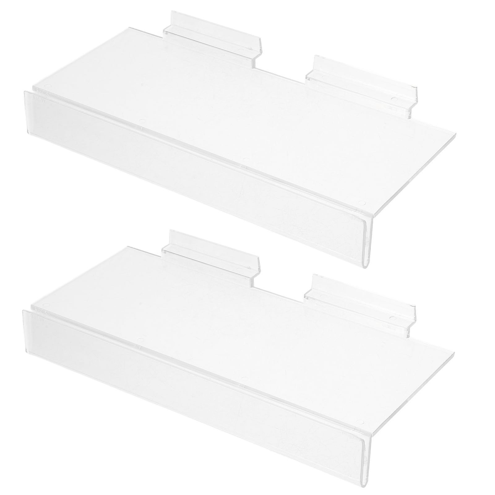 2 Pcs Shoe Rack Shoe Display Shelf Slatwall Accessories Slat Wall Shelves Shoe Shelf Transparent Walmart