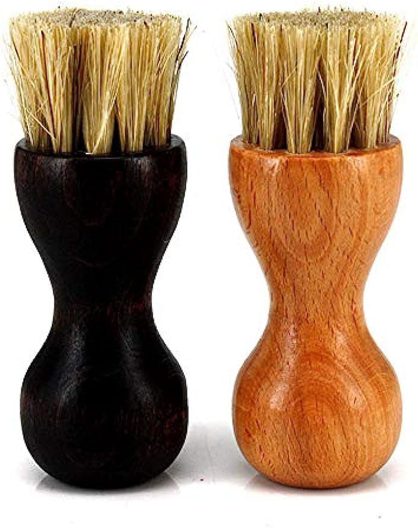 2 Pcs Shoe Shine Brushes Kit Shoe Dauber Polish Applicator for Women