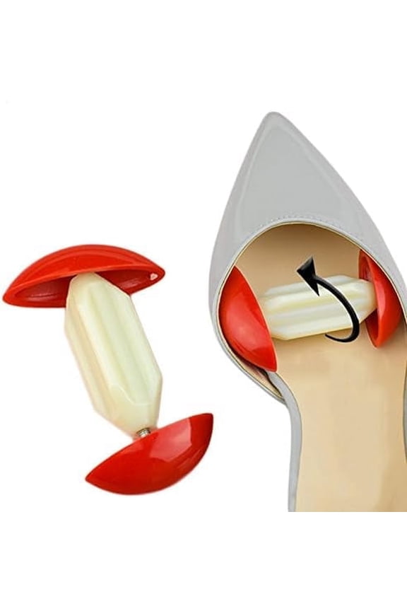2 Pcs Shoes Stretchers - Adjustable Mini Height Width Extenders, Plastic High Heel Boots Sneaker Shaper Shoes Trees Expander, Pain Relief on Bunions Corns Calluses Hammertoe, for Women Men Kids