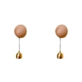 thumbnail image 1 of 2 Pcs Shopkeepers Bell Wood Door Chime Hanging, Door Bell Jingle Bells with Self Adhesive for Business, Animal Metal Doorbell for Opening Door When Entering Decoration, Home Decorative, 1 of 5