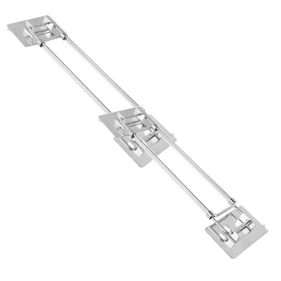 2 Pcs Shower Corner Storage Bar, Adjustable Stainless Steel Rod Rail for Camper Corner Shelves Securing Toiletries, Bathroom Shower Accessory for Inside Travel Trailer 7.9-13.7"