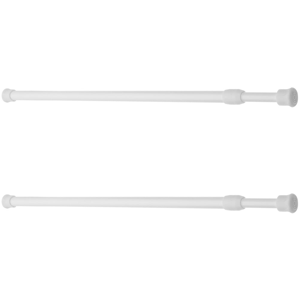 2 Pcs Shower Curtain Rod Adjustable Curtain Rod Tension Bedroom Curtain ...