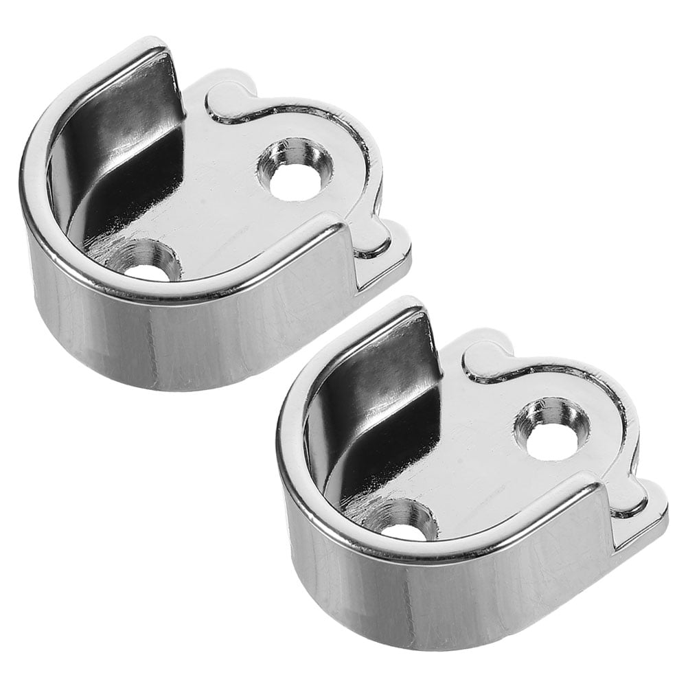 OUNONA 2pcs Bracket for Wardrobe Rail Support Closet Pole Socket Flange ...