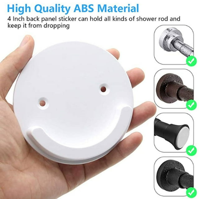 2 Pcs Shower Curtain Rod Holder Wall Mount Retainer Of Shower Rod For