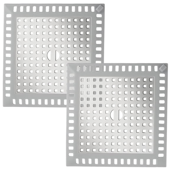 2 Pcs Shower Drain Hair Catcher, 4.7 in / 12 cm Stainless Steel Silicone Drain Strainer, Effective Filtration Prevents Clogging, Soft Silicone Easy to Clean, for Bathroom, Kitchen