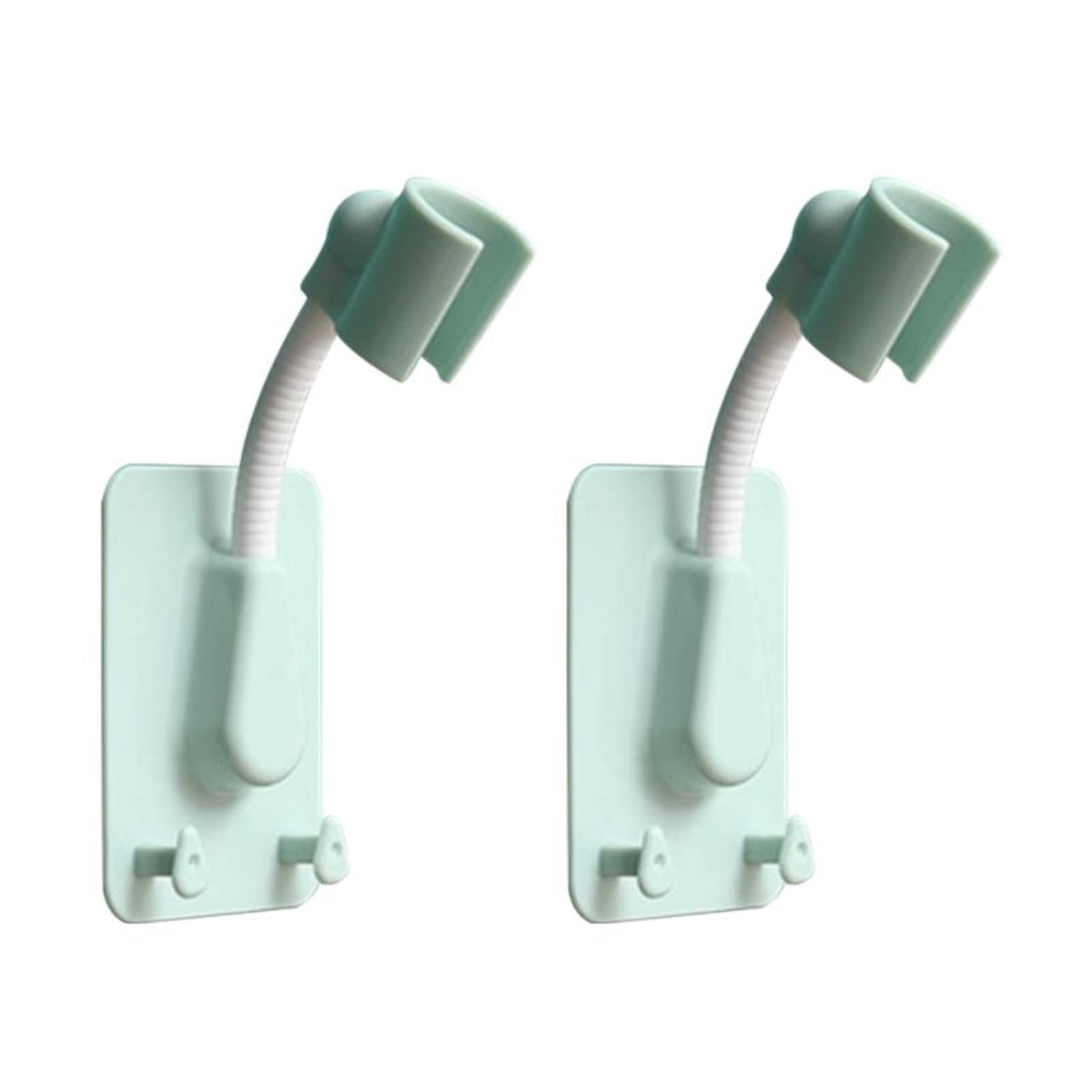 2 Pcs Shower Head Holders Self Adhesive No-Punching Shower Holders Wall ...