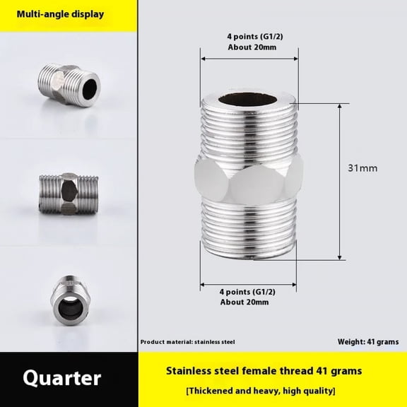 2 Pcs Shower Hose Extension Pipe Universal Hose Extender Bathroom Accessories For DIY Showers Bathrooms RVs Outdoor Showers