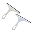 thumbnail image 1 of 2 Pcs Shower Squeegee for Bathroom Glass Doors and Mirror, Rubber Window Cleaner Tool, Clear Plastic Water Wiper for Car Windshield Cleaning, 8.66x7.87 Inch, Pink, 1 of 9