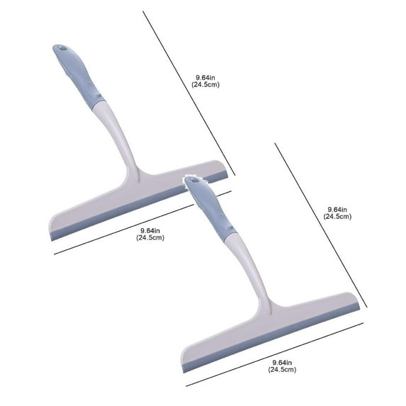 2 Pcs Shower Squeegee for Glass Doors, Car Window Squeegee, Streak-Free Mirror Cleaner Tool for Bathroom Kitchen Sink Countertop Tile Glass Shower Door Scraper Household Squeegees, 9.64"x9.64", Beige