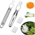 thumbnail image 1 of 2 Pcs Shred Silk The Knife, 2026 Upgrade Green Onion Cutter Stainless Steel Chopped Kitchen Slicing Tool Cutter For Vegetables Onion Garlic, Multifunctional Kitchen Food Vegetable Scallion Cutter, 1 of 6