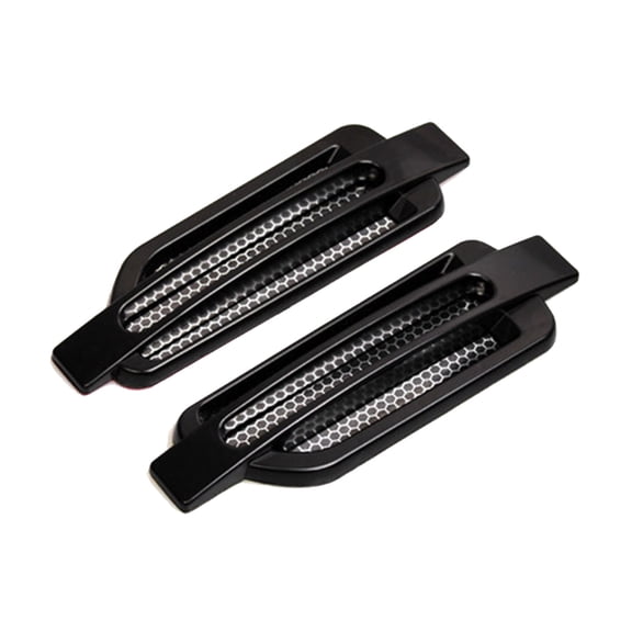 2 Pcs Side Decor Sticker High Reliability Sticker Accessories ABS Car Side Grille Bonnet Side