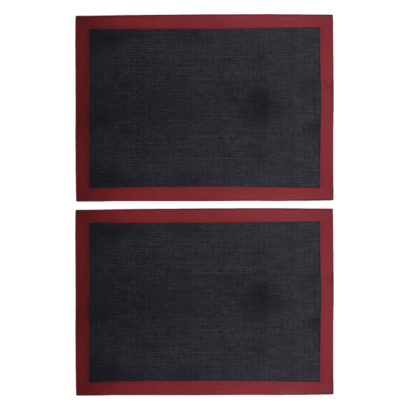 2 Pcs Silicone Baking Mat Set, 15.7 x 11.8 in Perforated Baking Mat, Non-Stick Oven Liner, Reusable Baking Sheet with Corner Design, Black & Red