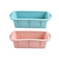 thumbnail image 1 of 2 Pcs Silicone Bread Loaf Pan Rectangular Non Stick Baking Mold Pans, High Heat Resistant Bpa Free Material, For Homemade Bread Cakes Brownies Cheesecakes Oven Microwave Freezer, 1 of 7