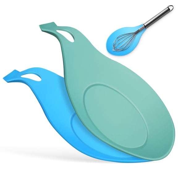 2 Pcs Silicone Containers Spoon Cradle Kitchen Organizing Tongs Holder Saucer Utensil Pot Cover Cutlery Rack Silica Gel