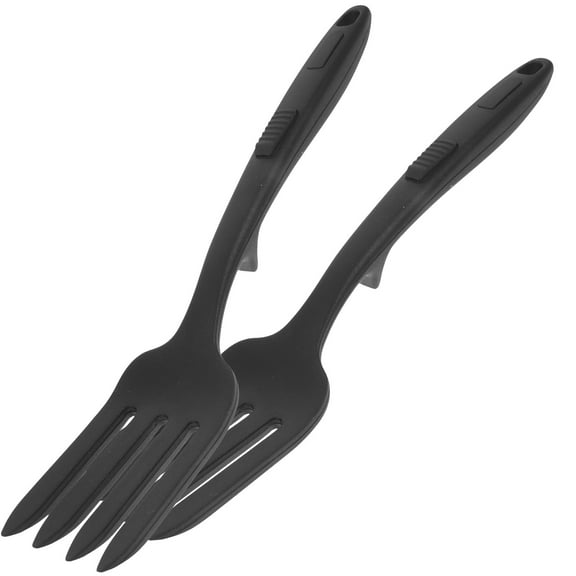 2 Pcs Silicone Cooking Fork Meat Non Stick Utensils Blending Stir Kitchen Forks