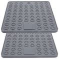 thumbnail image 1 of 2 Pcs Silicone Draining Mat Countertop Dishes Drying Coffee Machine The Circle Cupholder Shelf Kitchen, 1 of 6