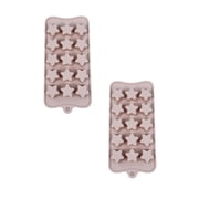 2 Pcs Silicone Ice Cube Tray with Lid, 15 Cavity 3D Star Shaped Mold, Non Stick Star Chocolate Mold for Candy Cake Mousse Jelly, Clear Slow Melting Ice for