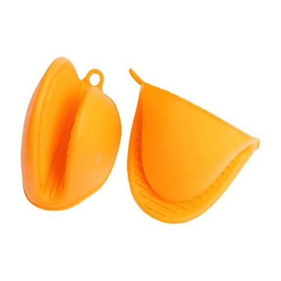 2 Pcs Silicone Oven Gloves,Small Oven Gloves Silicone Cooking Pinch Gloves ,Potholder For Kitchen Cooking & Baking,Rubber Oven Glove Kitchen Gloves,Cute Cooking Gloves,Kitchen Cooking Tools,Orange1