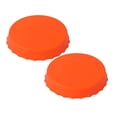 thumbnail image 1 of 2 Pcs Silicone Soda Can Cover Lids Pop Can Caps Tops Savers Stopper Reusable Can Covers Stopper and Protector Toppers for Soda, Beer, Beverage, Juice, Coke, 2.4"x0.43", Orange, 1 of 9