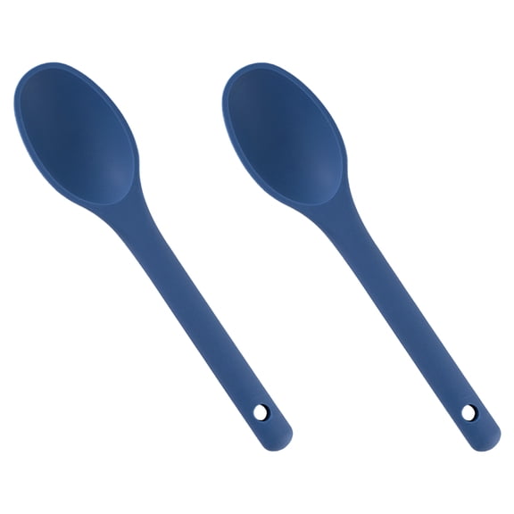 2 Pcs Silicone Spoon Cooking Kitchen Spoons for Soup Mini High Temperature Resistance Ladles Metal Serving