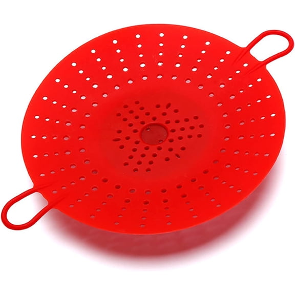 ABPETE 2 Pcs Silicone Steamer, Durable Vegetable Steamer Basket Insert for Pressure Cookers, Microwavable, Multicookers