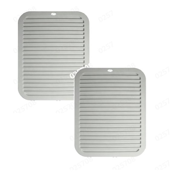 2 Pcs Silicone Trivet Mat, 12 Inch Heat Resistant Hot Pad for Pots and Pans, Non- Potholder for Kitchen Quartz Countertops, Dish Drying Mat, Portable Travel Insulation Pad for Dining