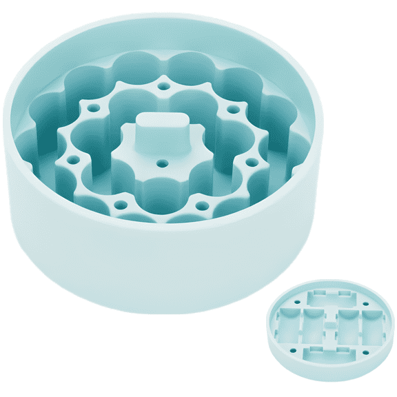 2 Pcs Silicone Vial Storage Insert Set, Anti-Tilt Organizer for 3ml Small Containers, Custom-Fit Multi-Hole & Four-Slot Holder, Compatible with Hydrapeak Food Jars for Refrigerated Preservation