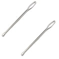 thumbnail image 1 of 2 Pcs Silver Threader Tweezer, Elastic Drawstring Steel Threader Sewing Crafting Rope Cord Pulling Threading Tool Use Safety Small in Size, Threaders, Arts, Crafts and Sewing, Sewing Tools, 1 of 9