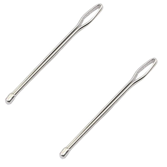 2 Pcs Silver Threader Tweezer, Elastic Drawstring Steel Threader Sewing Crafting Rope Cord Pulling Threading Tool Use Safety Small in Size, Threaders, Arts, Crafts and Sewing, Sewing Tools